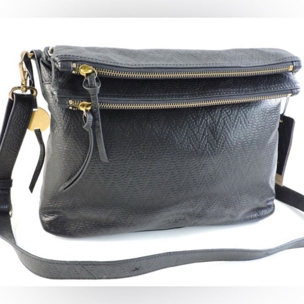 Margot Black Crossbody Bag with Gold Accents